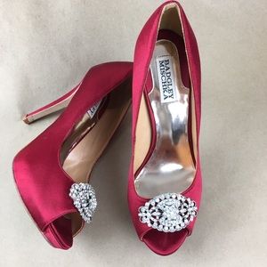 Badgley Mischka  Peep Toe Pumps Women's Sz 7.5 M